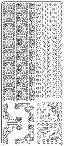 Vlinder Randen - Peel-Off Stickervel - Goud