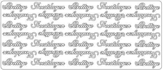 Prettige Feestdagen - Peel-Off Stickers - Silber