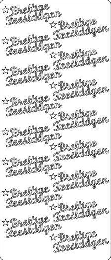 Prettige Feestdagen - Peel-Off Stickers - Silber
