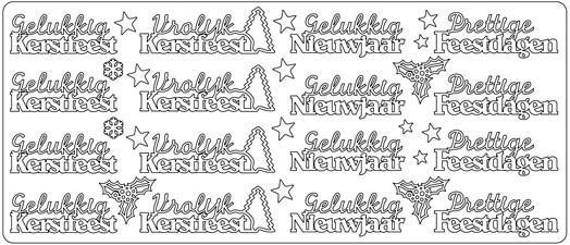 Diverse Kerst Teksten - Peel-Off Stickers - Multi