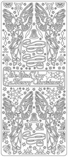 Engel en Kerst Afbeeldingen - Peel-Off Stickervel - Multi