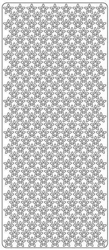 Stars - Small - Peel-Off Sticker Sheet - White