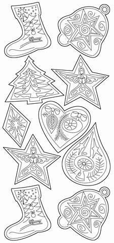 Kerst Afbeeldingen - Peel-Off Stickervel - Goud