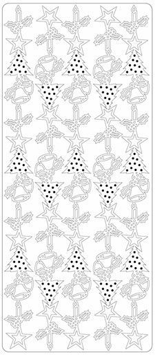 Christmas Lines  - Peel-Off Sticker Sheet - Multi