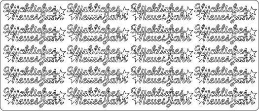 Glückliches Neuesjahr - Peel-Off Stickervel - Goud