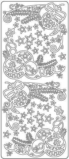 Christmas Corners - Peel-Off Sticker Sheet - Gold