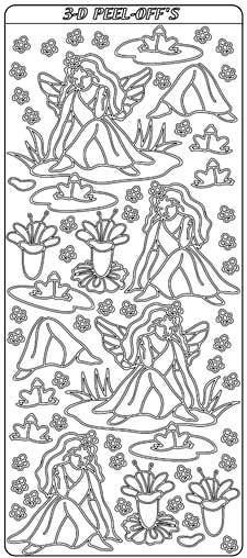 Fairies  - Sticker Bogen - Silber