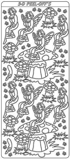 Fairies  - Sticker Bogen - Silber