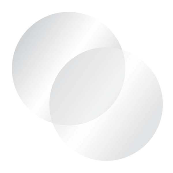 Labels Seals - Transparant - Rond - 25mm - 200stuks