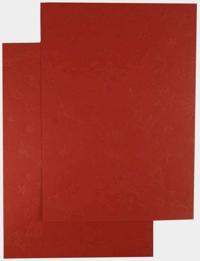 100 Noël Étoile - Crea-Papier Texturé - Carton - A4 - Bordeaux