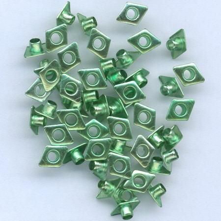 Eyelets  Diamant - Vert - 6x8mm