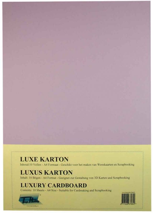 A4 Carton pâquet luxe - Lilas de toile - 10 Feuilles