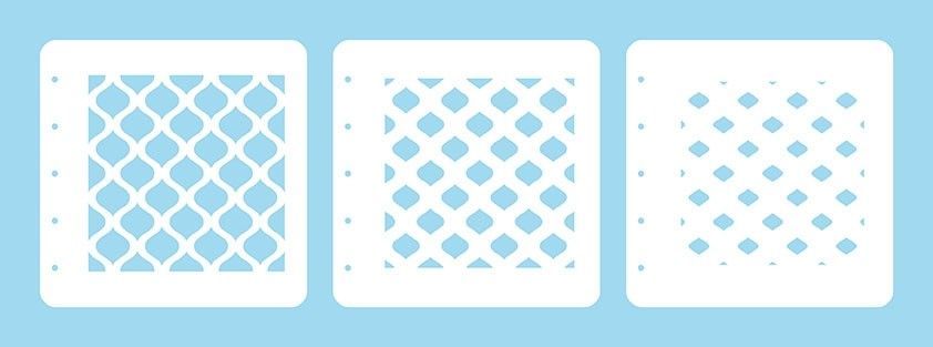 Layered Combi Stencil Set - Eastern Oval - 3 Stuks