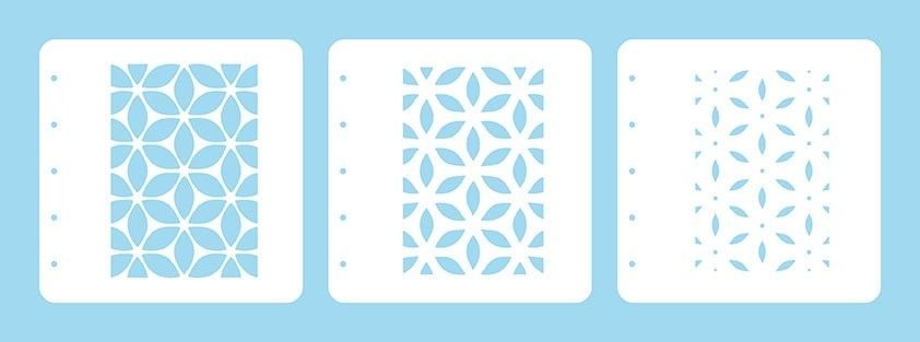 Layered Combi Stencil Set - Flower - 3 Stuks