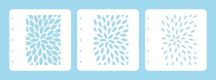 Layered Combi Stencil Set - Sunburst - 3 Stuck