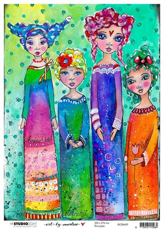 Rice Paper A4 vel Art By Marlene 5.0 nr.09