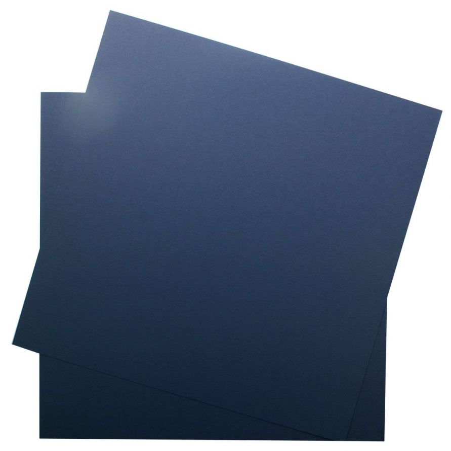 100 Scrapbook Karton Bogen - Dunkleblau - 240g