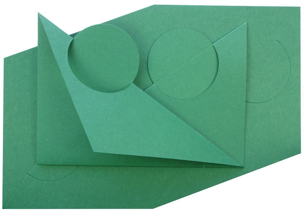 100 Rond Stand Up Cartes - Vert Foncé