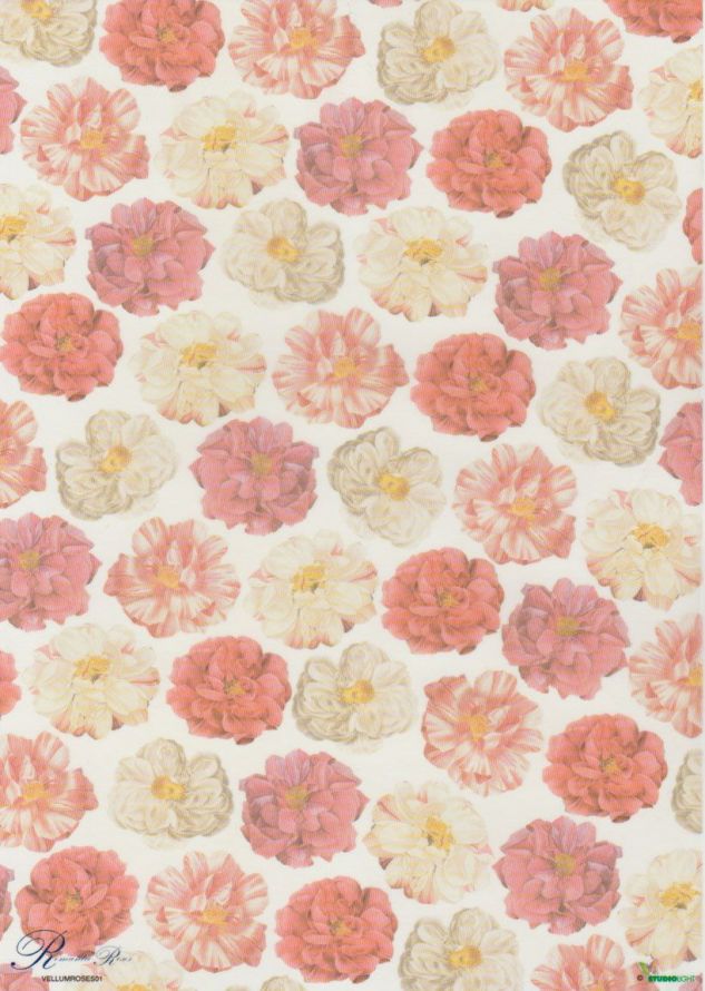 Romantic Roses  - Vellum - A4