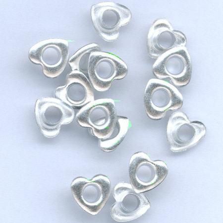 Eyelets Coeurs - Argent - 10mm