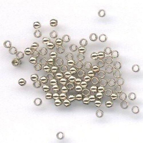 Knijp Kralen - Rond - Zilver - 1mm x 2mm