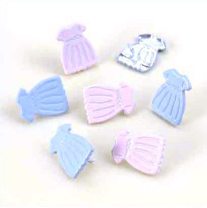 Kleid Musterklammern - Rose, Blau - 18 Stück