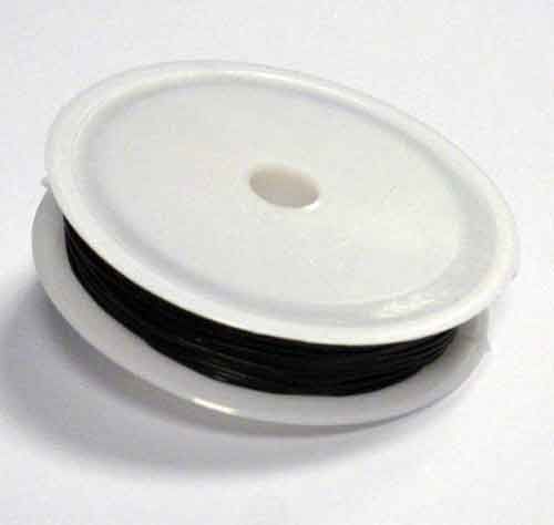 Crystal Stretchy Cord - Noir - 0,8mm x 8M