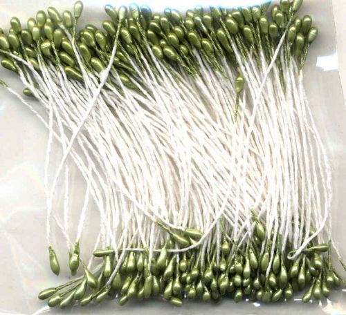 Meeldraden - Pearlized Green - 1mm - 144 Stuks
