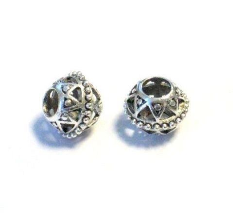 Filigraan Metalen Kralen - 11,5x9mm - Zilver