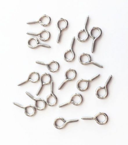 Eye Screw Hook - 11mm - Silver colour - 20pcs