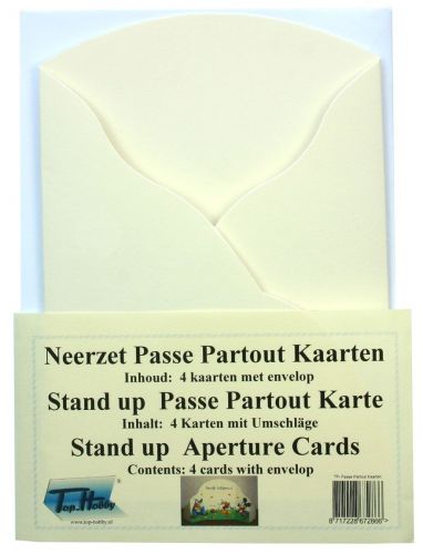 Drieluik Kaarten Pakjes - Ivoor