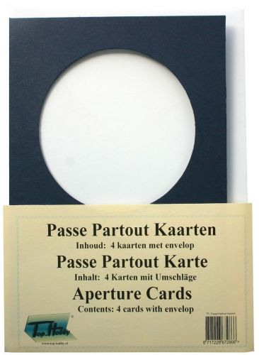 Rond Passe Partout Cartes Paquet - Bleu Foncée
