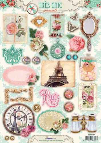 Tres chic - 3DA4 Stap für Stap Stanzbogen