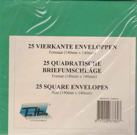 Umschläge Packung Quadratisch - 25 Stück - Smaragdgrün