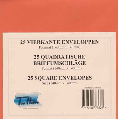 Umschläge Packung Quadratisch - 25 Stück - Orange