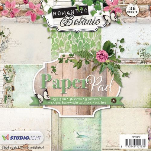 Romantic Botanic Paper Pad Blok - 170grams Karton - 36 Vellen
