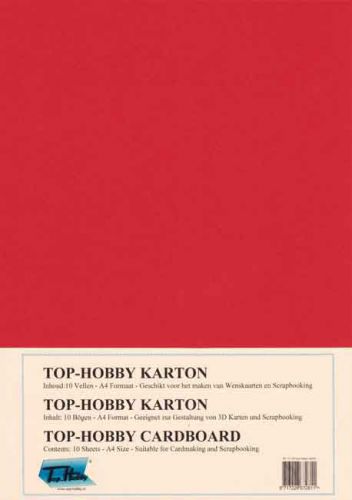 A4 Cardboard Package - Red - 10 Sheets