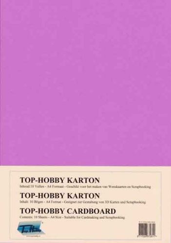 A4 Karton Pakje - Lila - 10 Vellen