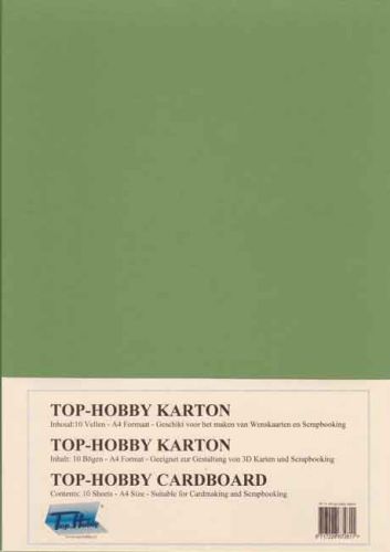 A4 Karton Pakje - Mosgroen - 10 Vellen