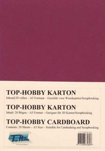 A5 Cardboard Package - Bordeaux - 20 Sheets