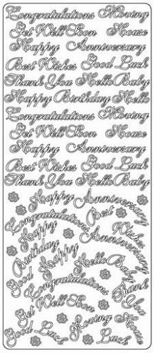 Moving House - Hello - Get Well - Soon - Anniversary - Peel-Off Stickers - Gold