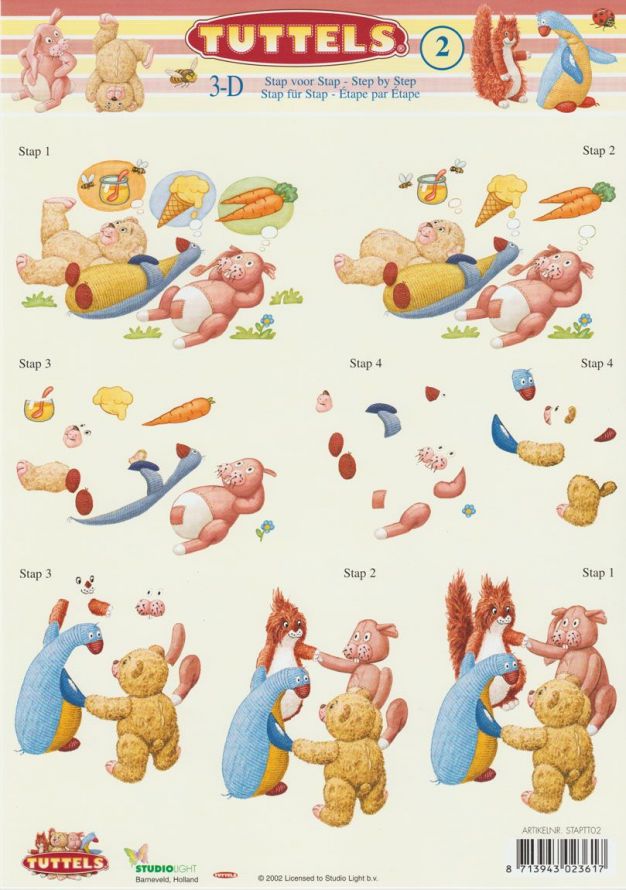 Tuttels - 3DA4 Stap voor Stap Knipvel