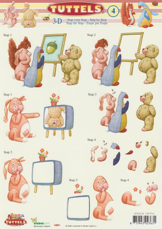 Tuttels - 3DA4 Stap voor Stap Knipvel