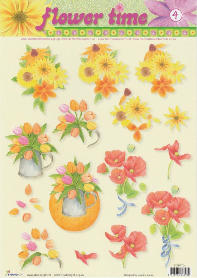 Flower Time - 3DA4 Stap voor Stap Knipvel