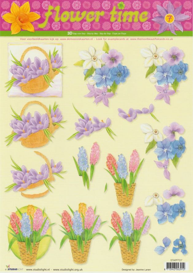 Flower Time - 3DA4 Stap voor Stap Knipvel