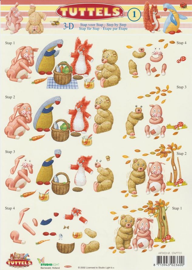 Tuttels - 3DA4 Stap voor Stap Knipvel