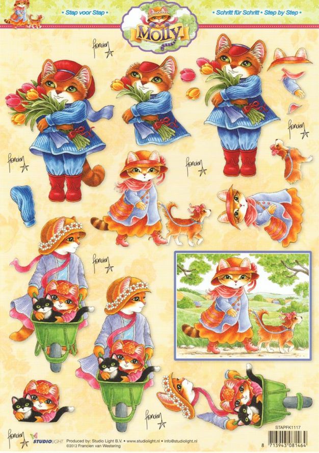 Franciens Katten - 3DA4 Stap voor Stap Knipvel