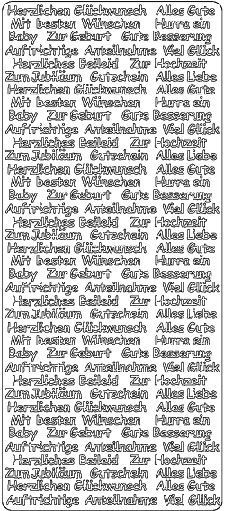 Diverse Kleine Felicitaties - Duits -  Peel-Off Stickervel - Multi