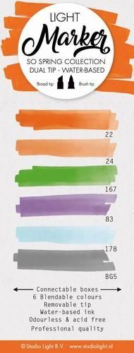 So Spring - Box 6 water based dual tip markers bright